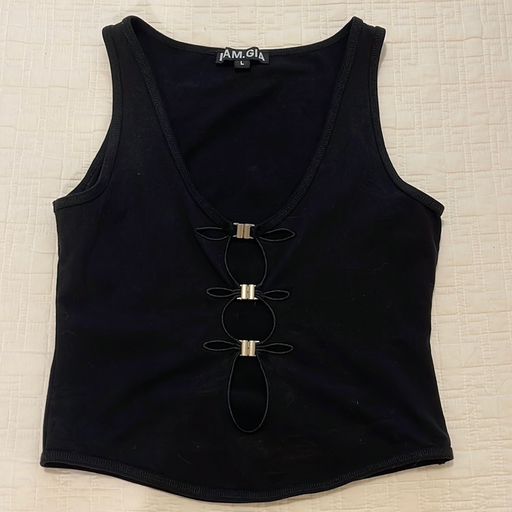 I am Gia black “Desi” top